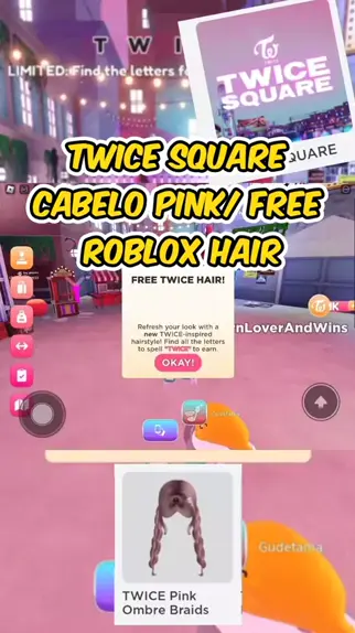 Tutorial de como conseguir o novo cabelo de graça do roblox twice