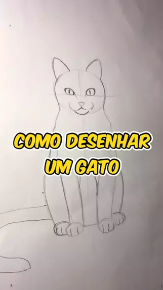 Aprenda a desenhar um gatinho fácil #drawing #viral #fyp