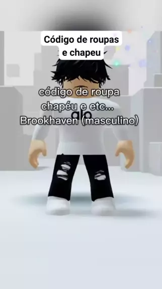 código de roupa no roblox de homem