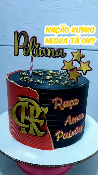 Bolo flamengo  Bolo de chantininho, Bolo decorado do flamengo