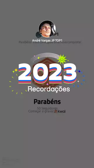 Estou recebendo meu video das recordações 2023 do Kwai Quer receber o