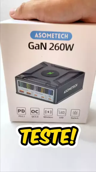 Teste Do Super Carregador Gan De W Da Asometech Conex Es Usb