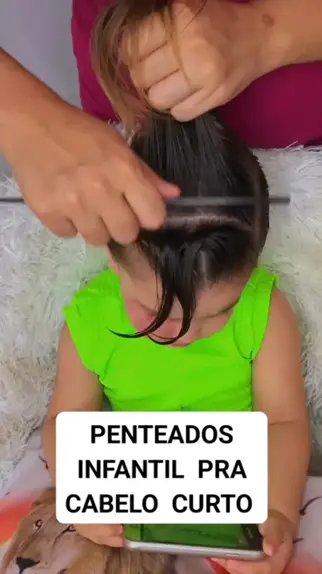 Cabelo curto infantil sales feminino