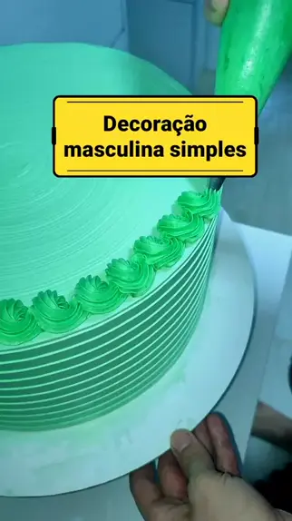 Confeitando bolo - MASCULINO Decoração simples e bonita 