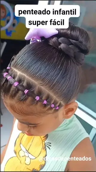 Penteado infantil simples com laço: passo a passo fácil